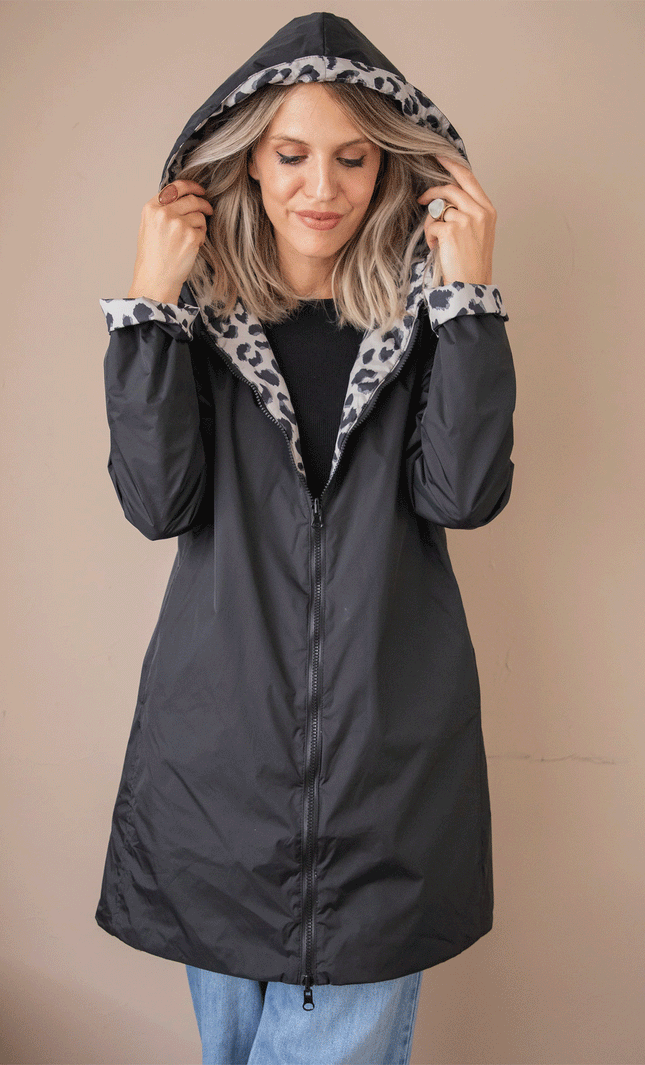 The Leo Reverse Black - Raincoat
