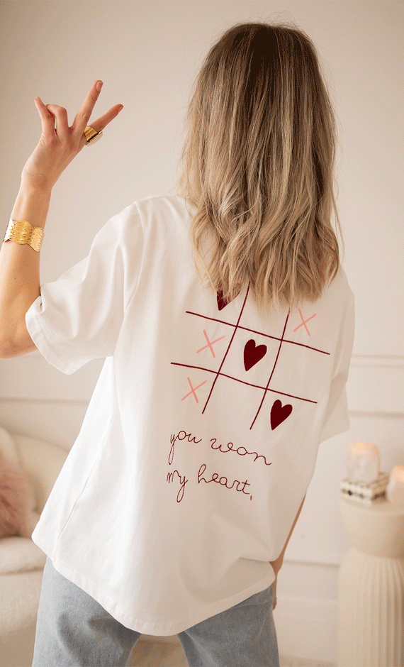 You Won My Heart White - T-Shirt
