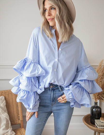 Soraya Stripe Blue - Blouse