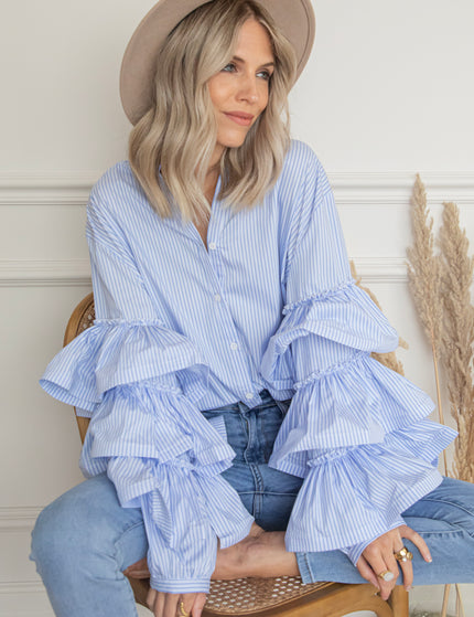 Bluse - Soraya Stripe - Blau