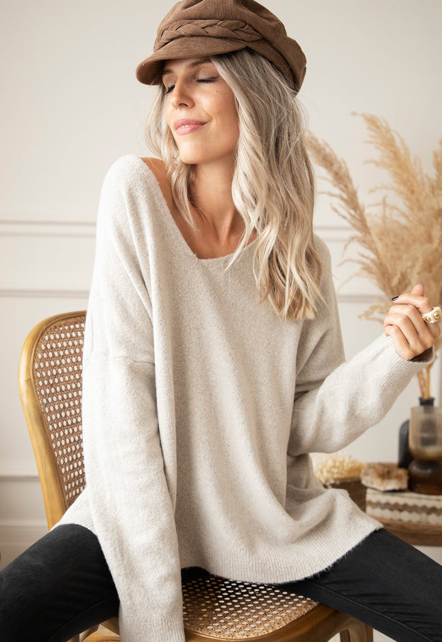 Comfy Billie Beige - Sweater