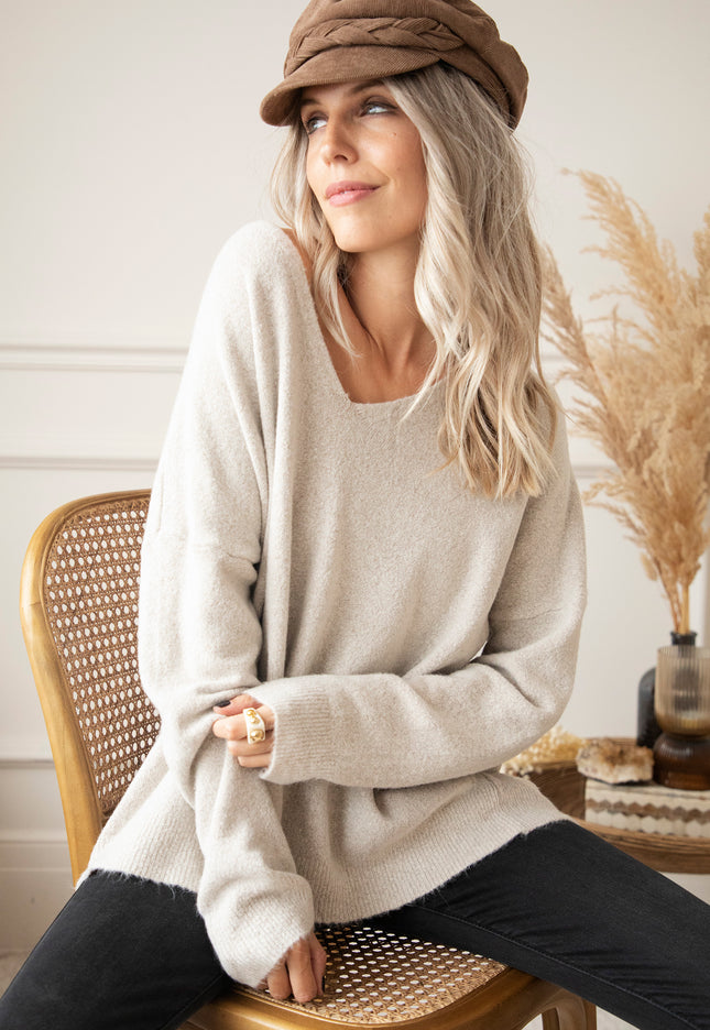 Comfy Billie Beige - Sweater