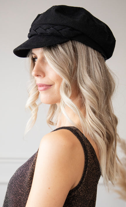 Corduroy Twist Black - Cap