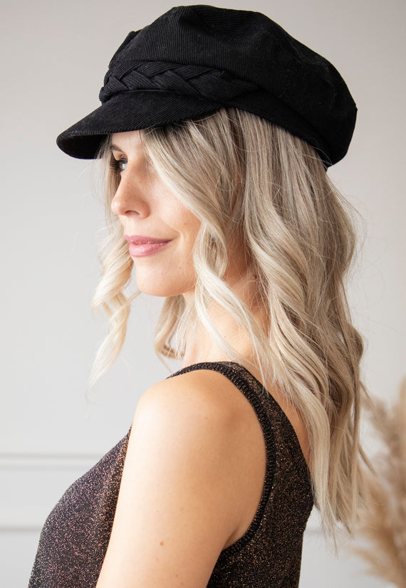 Corduroy Twist Black - Cap