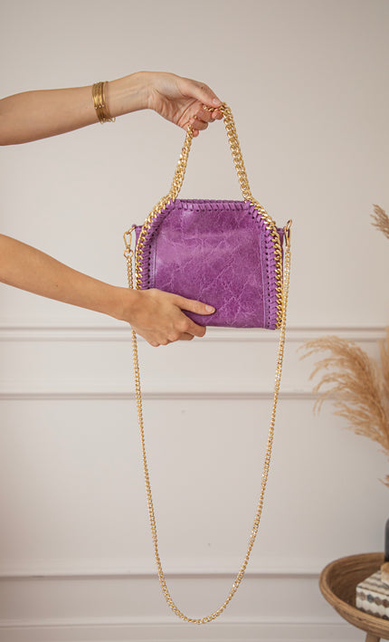 Chain Bag Small Purple - Handbag