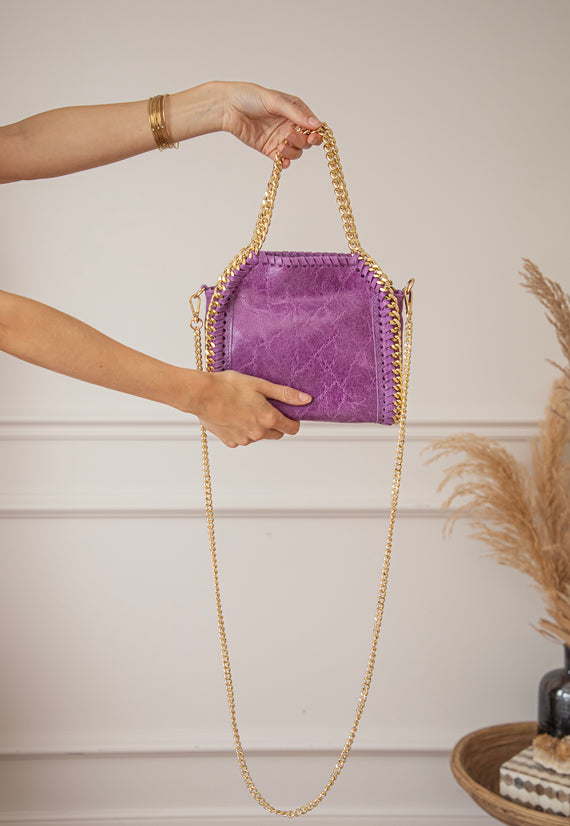 Handtasche - Chain Bag Small - Purple