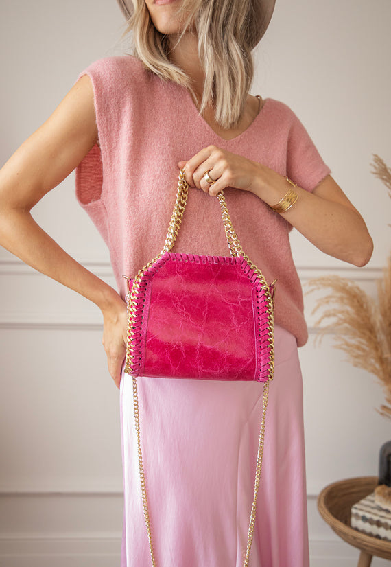 Handtasche - Chain Bag Small - Fuchsia