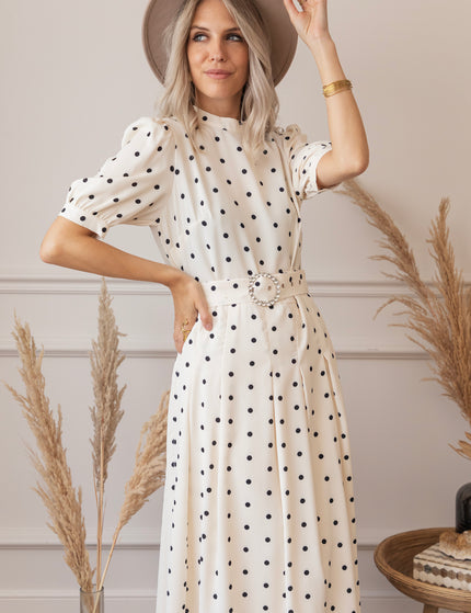 Audrey Dots White - Maxi Jurk