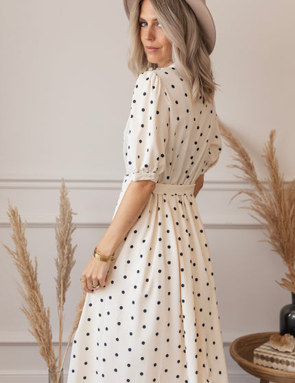 Audrey Dots White - Maxi Dress