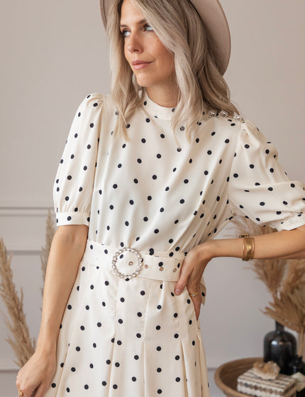 Audrey Dots White - Maxi Jurk