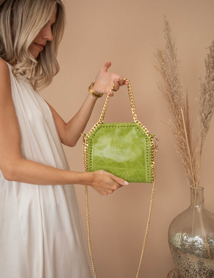 Handtasche - Chain Bag Small - Limettengrün