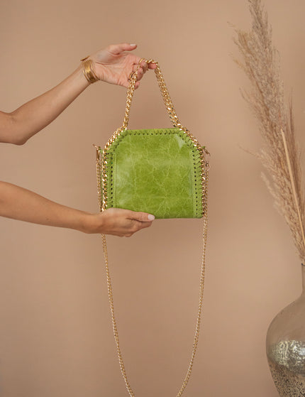 Handtasche - Chain Bag Small - Limettengrün