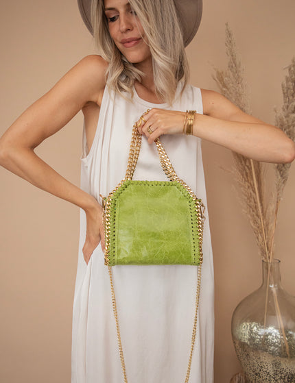 Handtasche - Chain Bag Small - Limettengrün