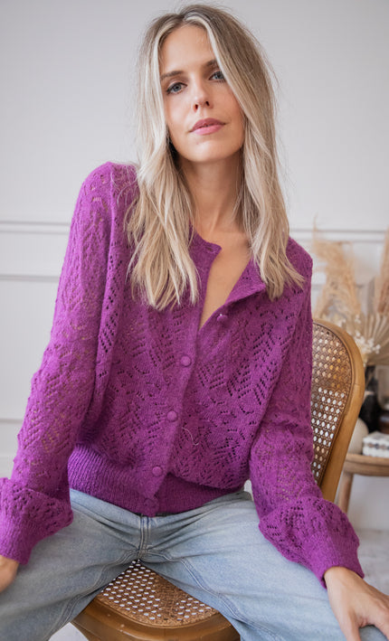 Strickjacke - Tilly - Lila 