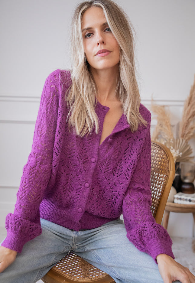 Tilly Purple - Cardigan