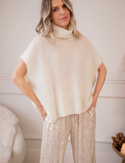 Cozy Collar Beige - Debardeur