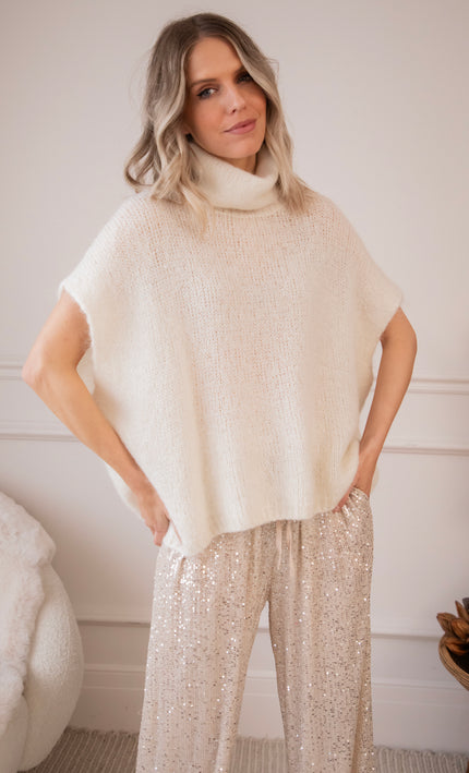 Cozy Collar Beige - Debardeur