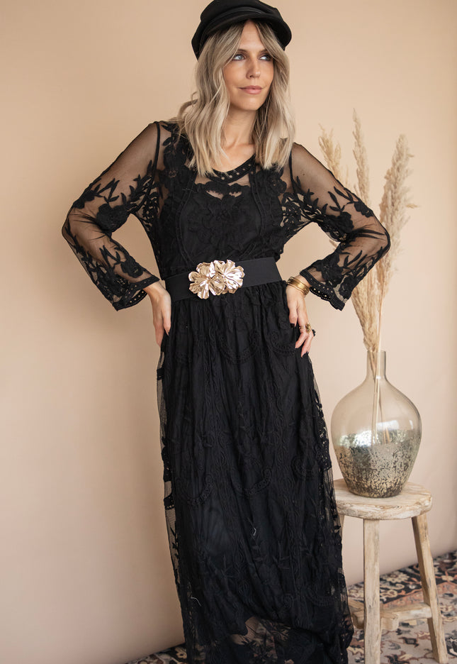 Maxikleid - Laurel Lace - Schwarz