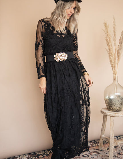 Laurel Lace Black - Maxi Dress