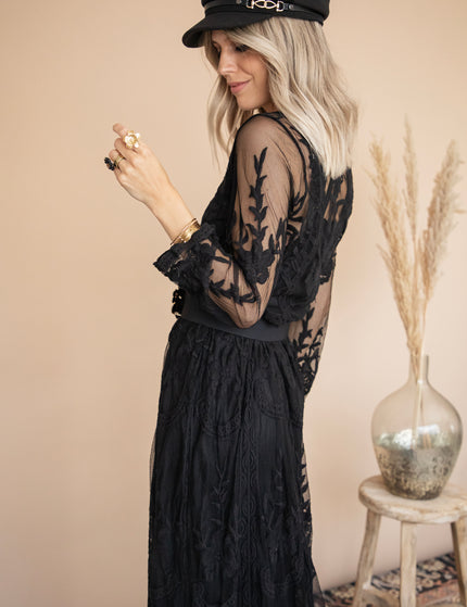 Laurel Lace Black - Maxi Dress