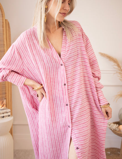 Maxikleid - Serene Stripes - Pink