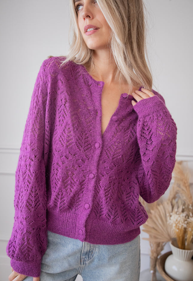 Strickjacke - Tilly - Lila 