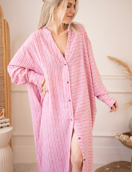 Maxikleid - Serene Stripes - Pink