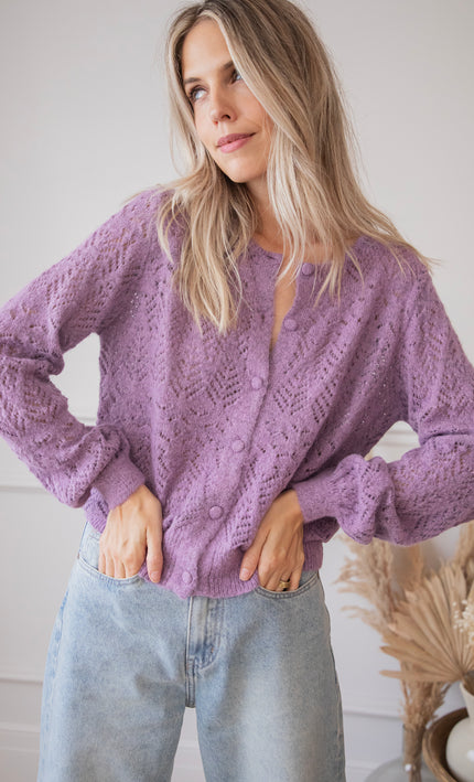 Strickjacke - Tilly - Violett