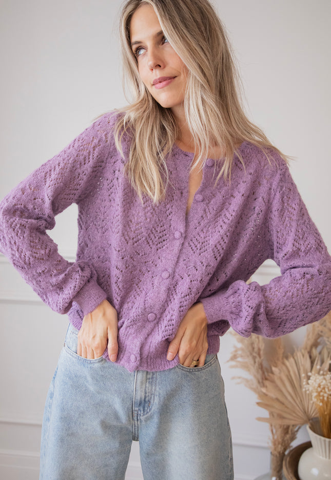 Strickjacke - Tilly - Violett