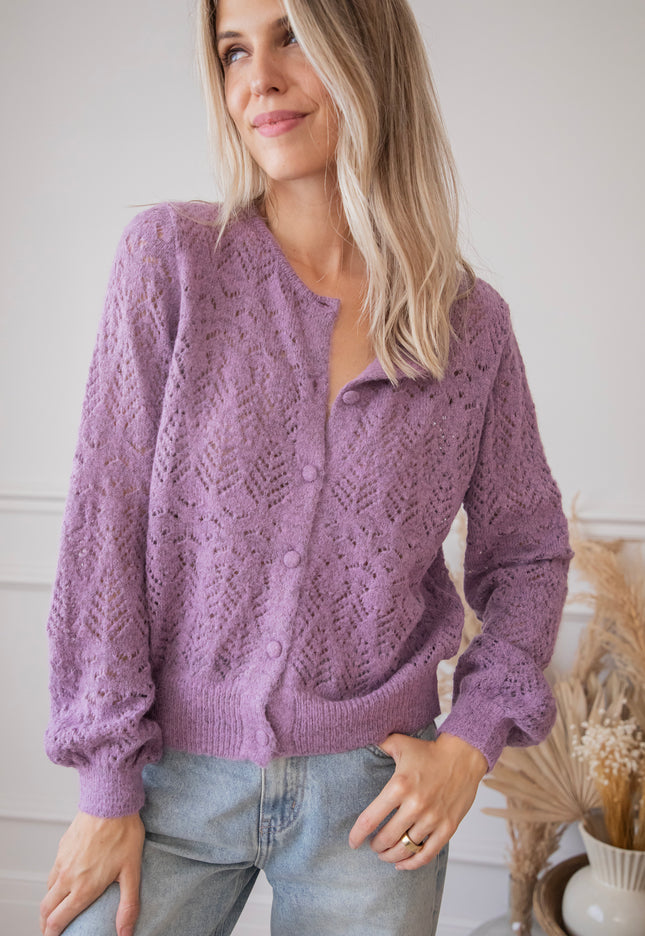 Strickjacke - Tilly - Violett