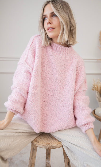 Amber Woolen Baby Pink - Sweater