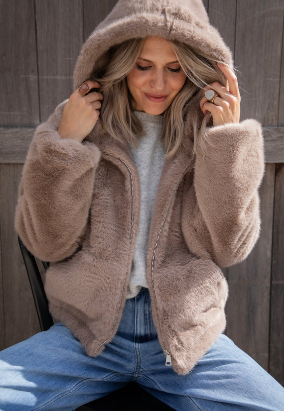 Jacke - Bear With Me - Taupe