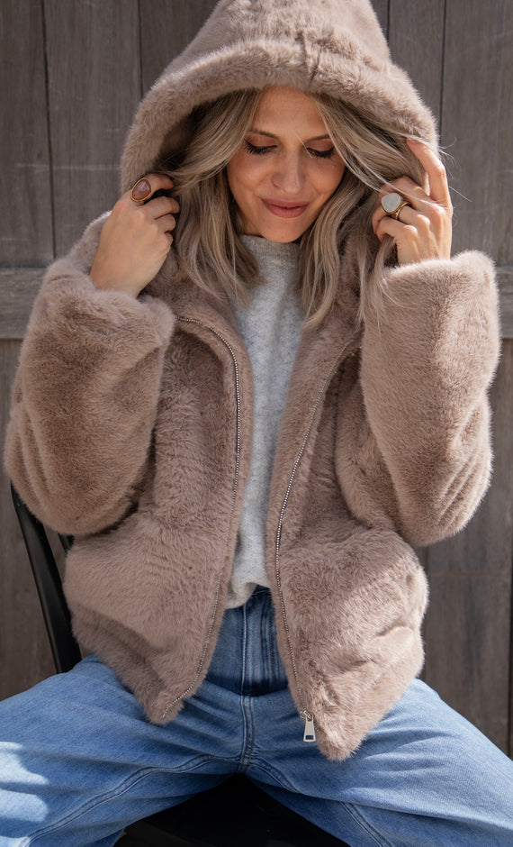 Jacke - Bear With Me - Taupe