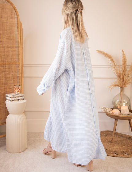 Maxikleid - Serene Stripes - Sanftes Blau