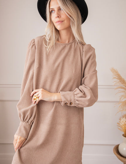 Kleid - Charlotta - Taupe