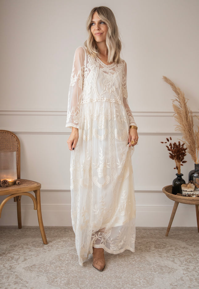 Maxikleid - Laurel Lace - Beige