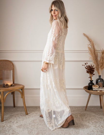 Laurel Lace Beige - Maxi Dress