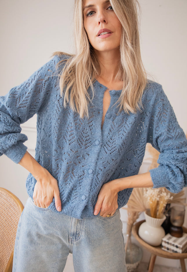 Tilly Dusty Blue - Cardigan