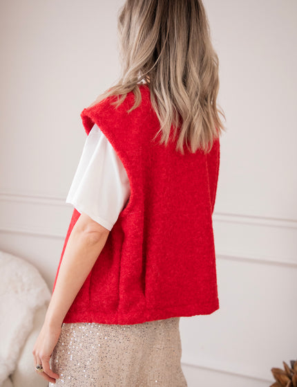 Strickjacke - Your Best Layer - Rot