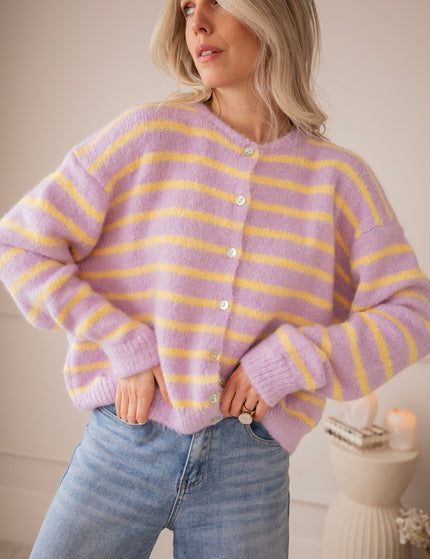 Samantha Stripe Lila/Yellow - Vest