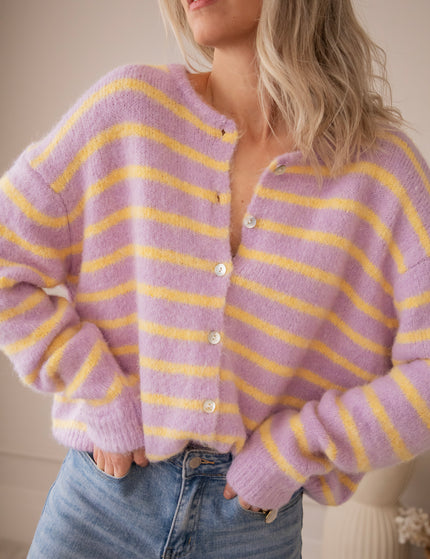 Samantha Stripe Lila/Yellow - Vest