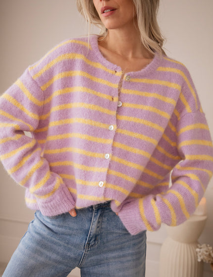 Samantha Stripe Lila/Yellow - Vest