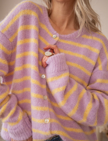 Samantha Stripe Lila/Yellow - Vest