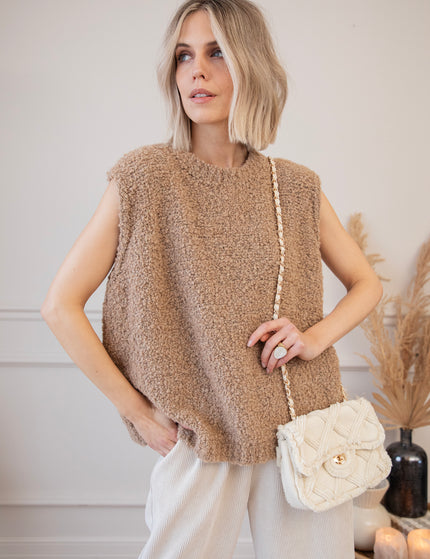 Amber Woolen Camel - Debardeur 