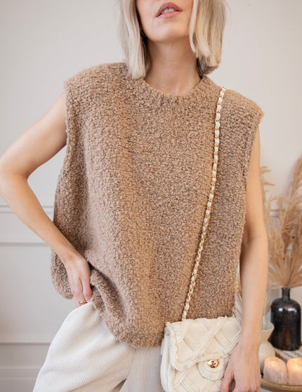 Amber Woolen Camel - Debardeur 