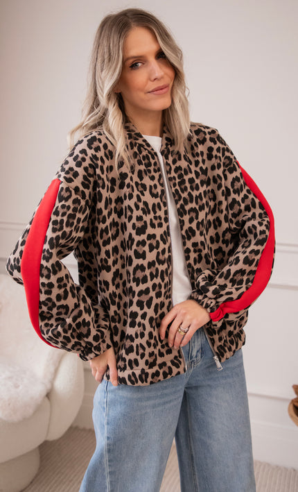 Leopard Lounge Beige - Jacket/vest