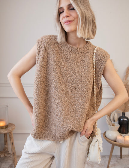 Amber Woolen Camel - Debardeur 