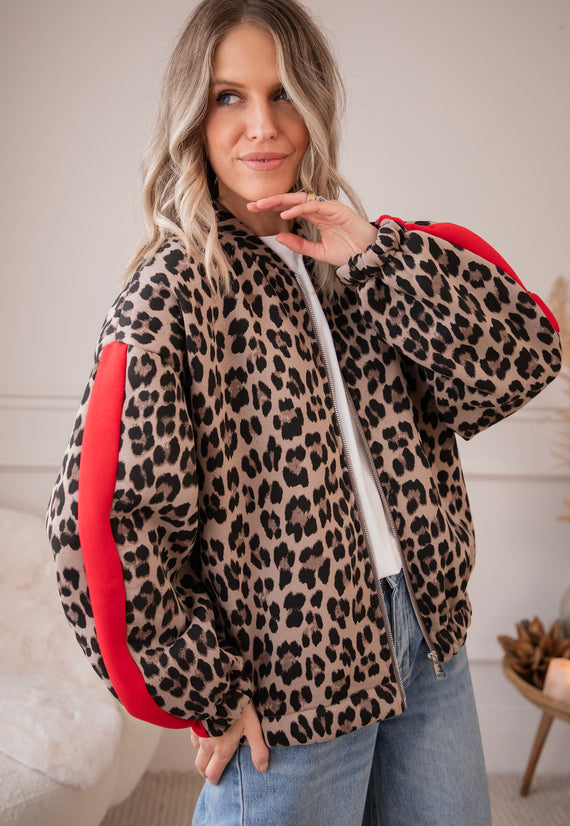 Leopard Lounge Beige - Jacket/vest