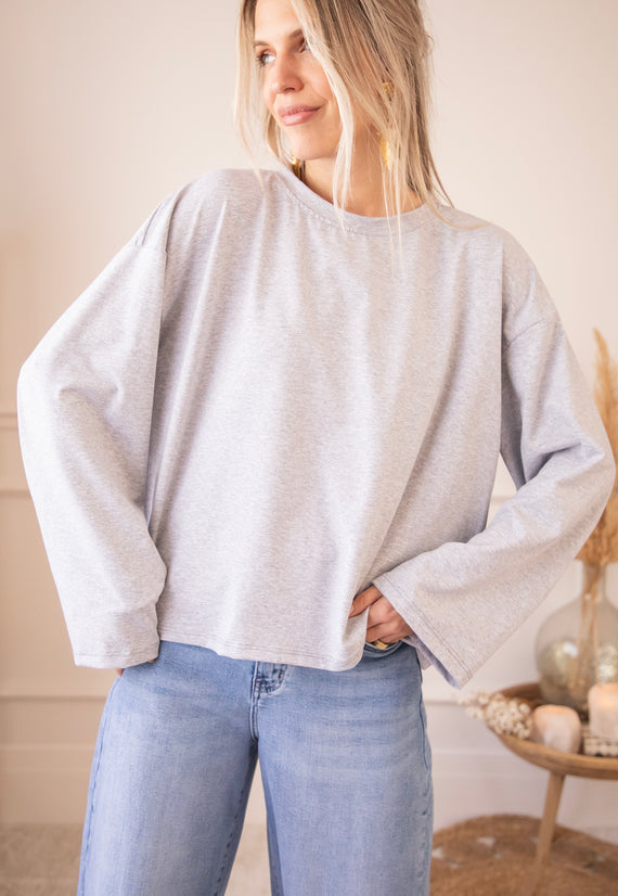 Sadie Basic Grey - Longsleeve