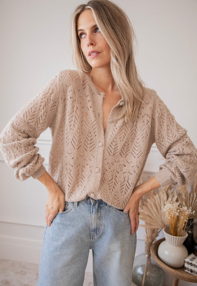 Tilly Taupe - Cardigan